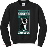 Men Boston Terrier Dad Dog Owner Boston Terrier Kids Sweatshirt thumb 0