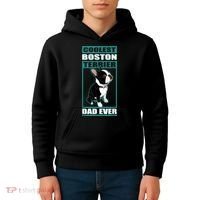 Men Boston Terrier Dad Dog Owner Boston Terrier Kids Hoodie thumb 4