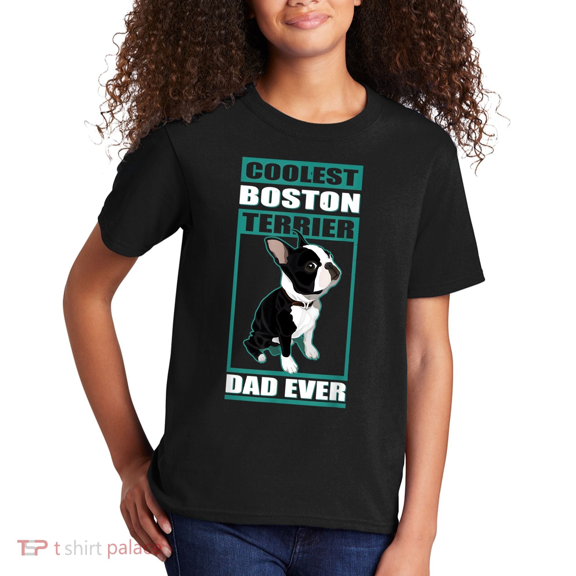 Men Boston Terrier Dad Dog Owner Boston Terrier Kids T-Shirt