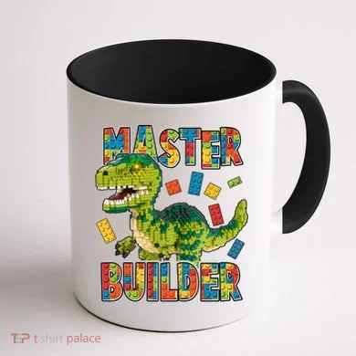Master Builder T-Rex Dinosaur Coffee Mug back