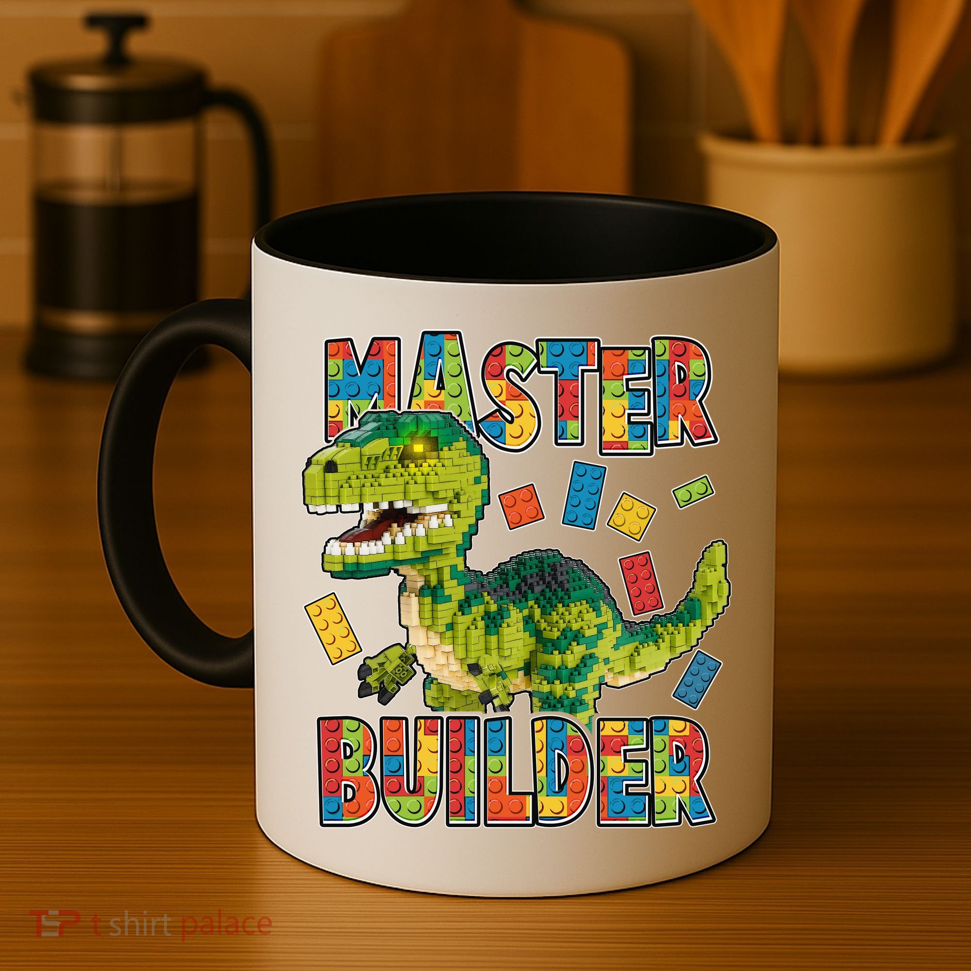 Master Builder T-Rex Dinosaur Coffee Mug