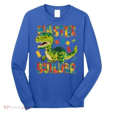 Master Builder T-Rex Dinosaur Long Sleeve Shirt