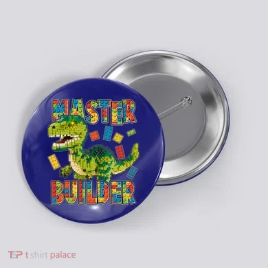 Master Builder T-Rex Dinosaur Button