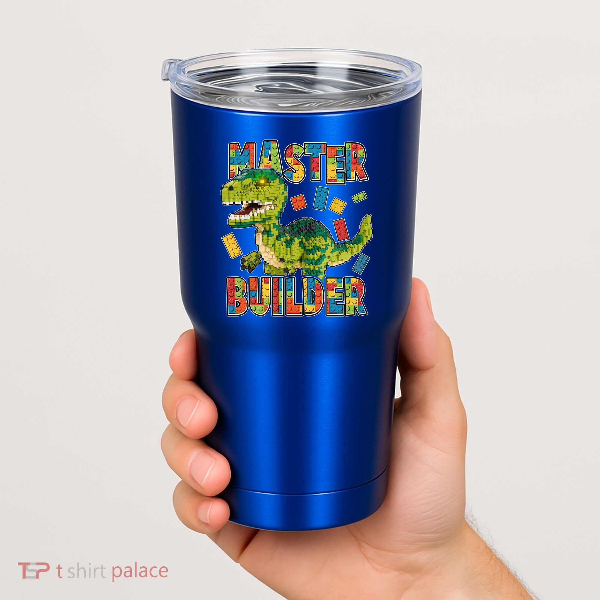 Master Builder T-Rex Dinosaur Tumbler