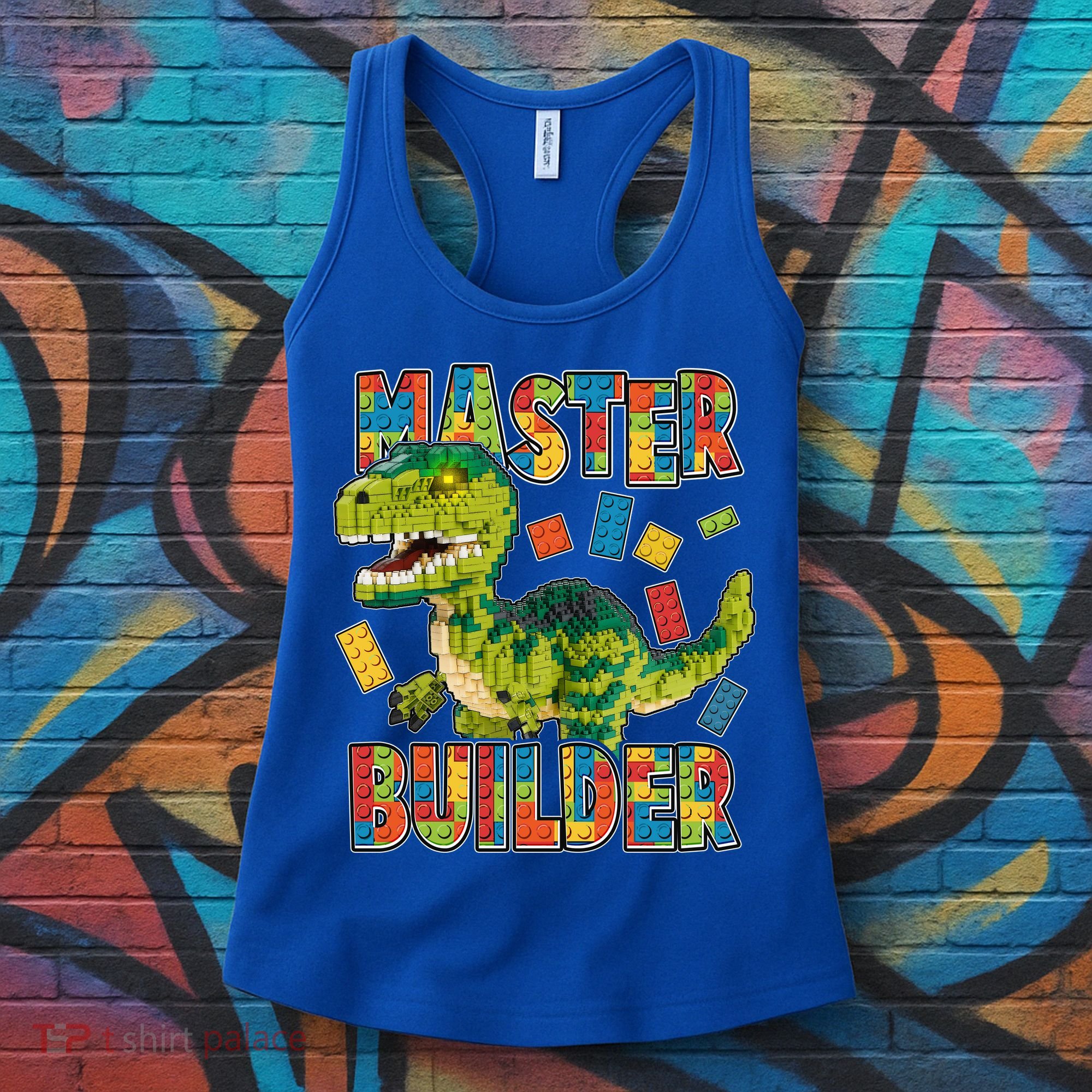 Master Builder T-Rex Dinosaur Women's Tank Top