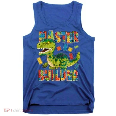 Master Builder T-Rex Dinosaur Tank Top