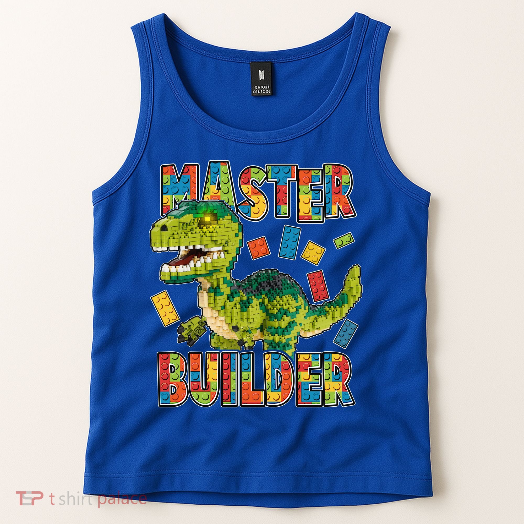 Master Builder T-Rex Dinosaur Tank Top