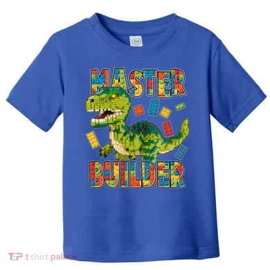 Master Builder T-Rex Dinosaur Toddler T-Shirt