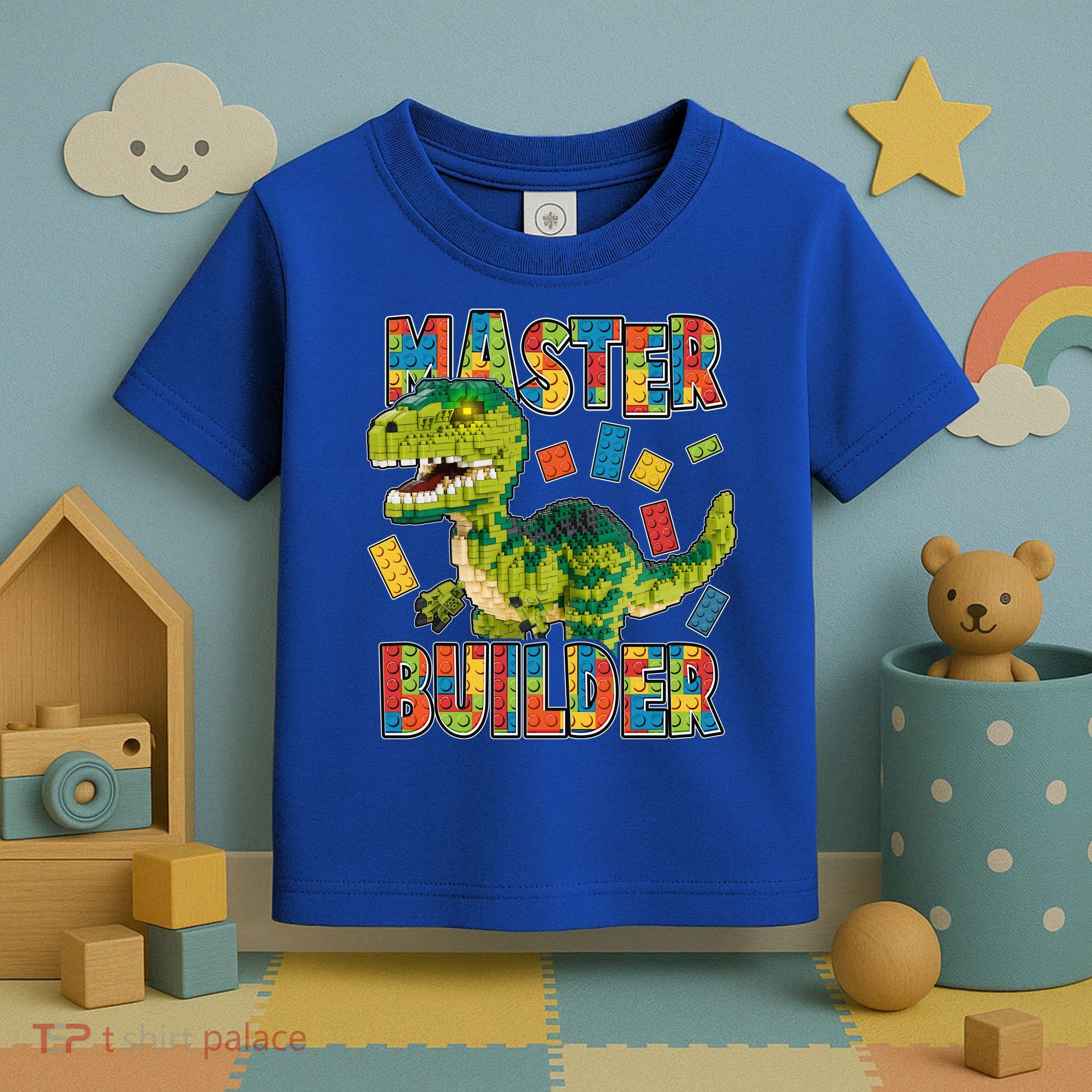 Master Builder T-Rex Dinosaur Toddler T-Shirt