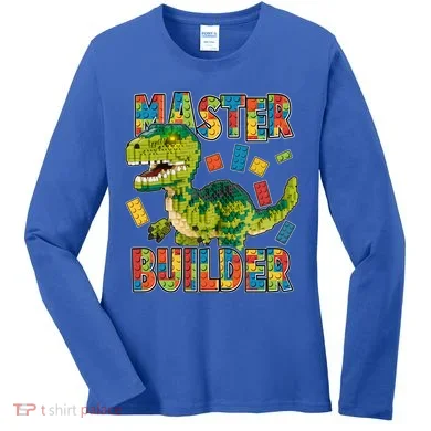 Master Builder T-Rex Dinosaur Women's Long Sleeve Shirt