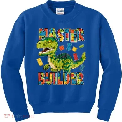Master Builder T-Rex Dinosaur Kids Sweatshirt