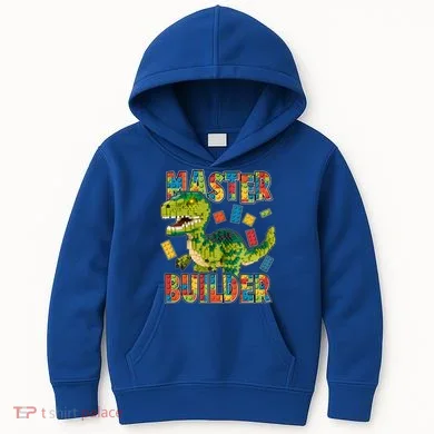 Master Builder T-Rex Dinosaur Kids Hoodie