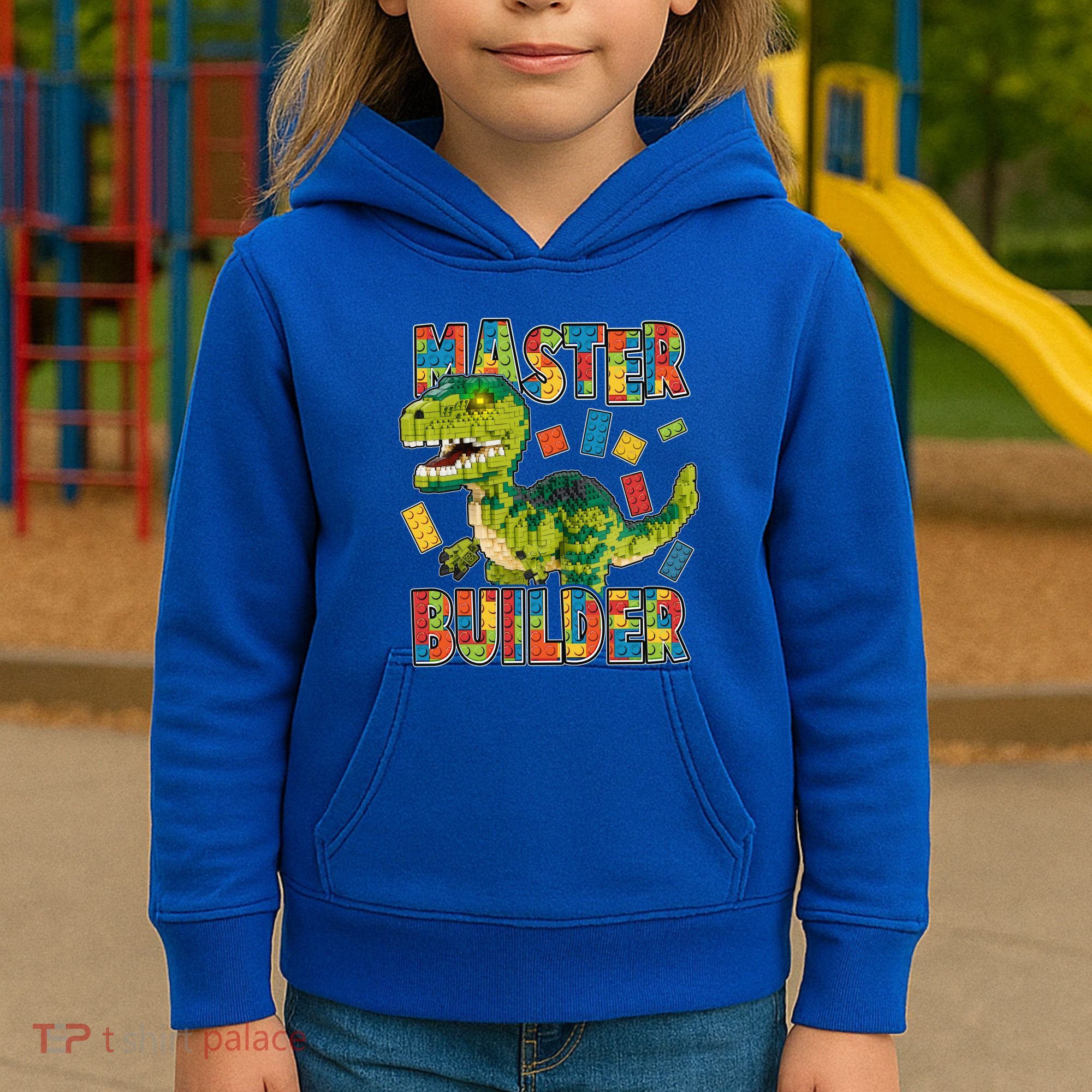 Master Builder T-Rex Dinosaur Kids Hoodie
