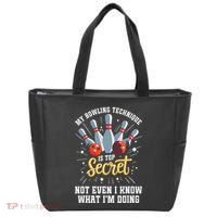 My Bowling Technique Is Top Secret Funny Bowling Bowler Tote Bag thumb 0