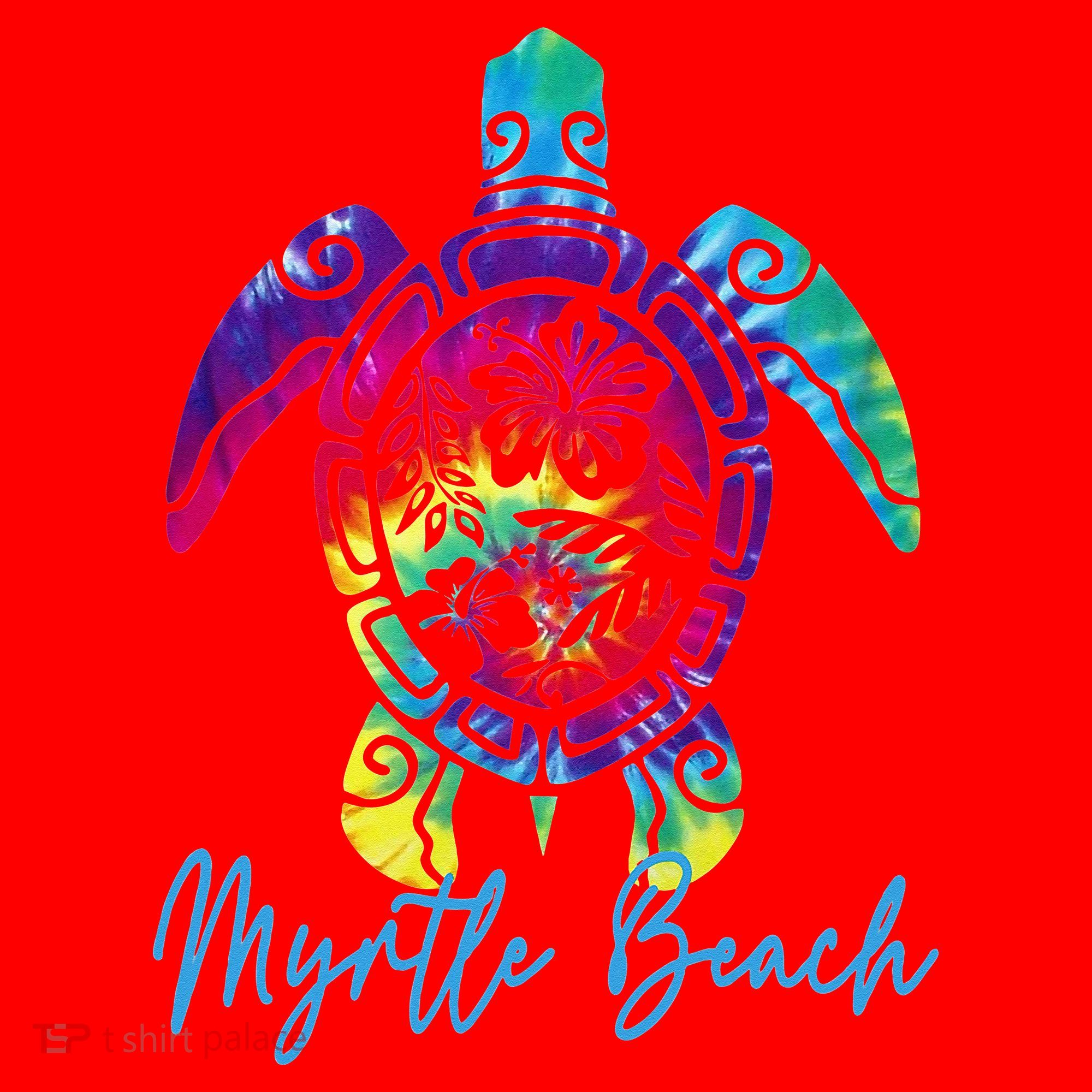 Myrtle Beach Tie Dye Sea Turtle Matching Family Vacation Santa Hat