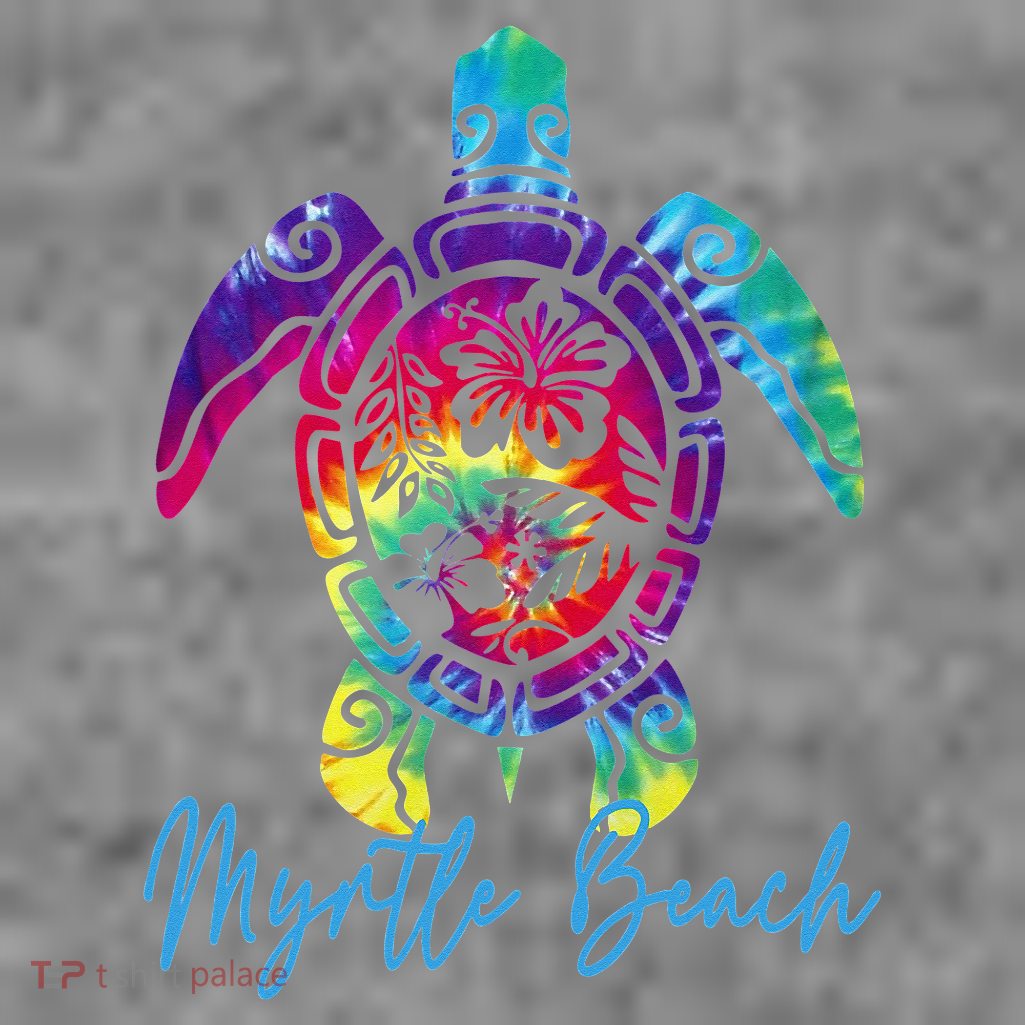 Myrtle Beach Tie Dye Sea Turtle Matching Family Vacation Toddler Hoodie