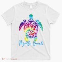Myrtle Beach Tie Dye Sea Turtle Matching Family Vacation T-Shirt thumb 0