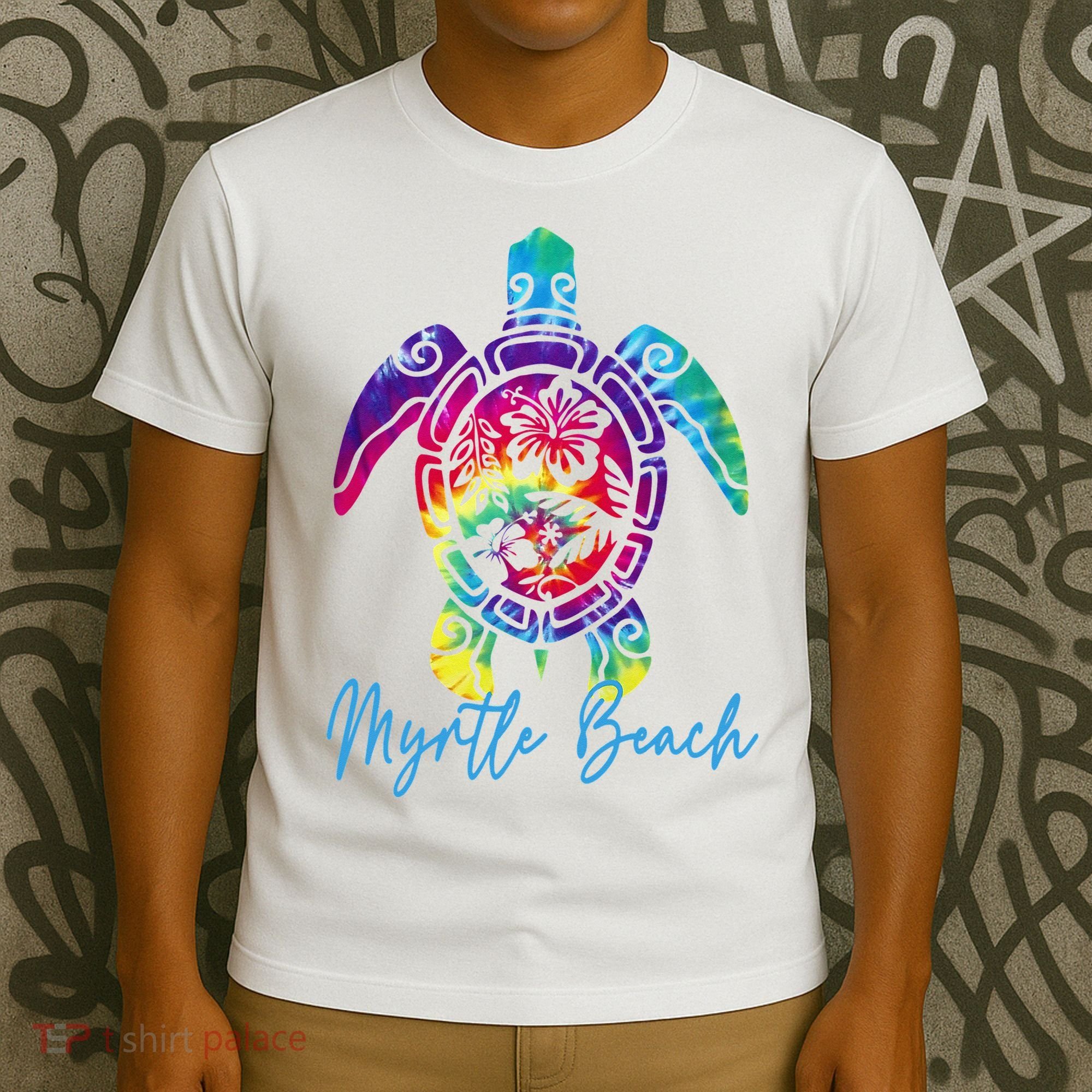 Myrtle Beach Tie Dye Sea Turtle Matching Family Vacation T-Shirt
