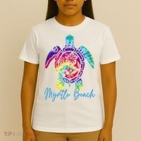 Myrtle Beach Tie Dye Sea Turtle Matching Family Vacation T-Shirt thumb 4