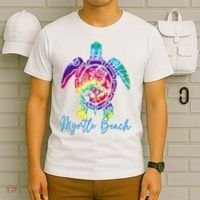 Myrtle Beach Tie Dye Sea Turtle Matching Family Vacation T-Shirt thumb 6