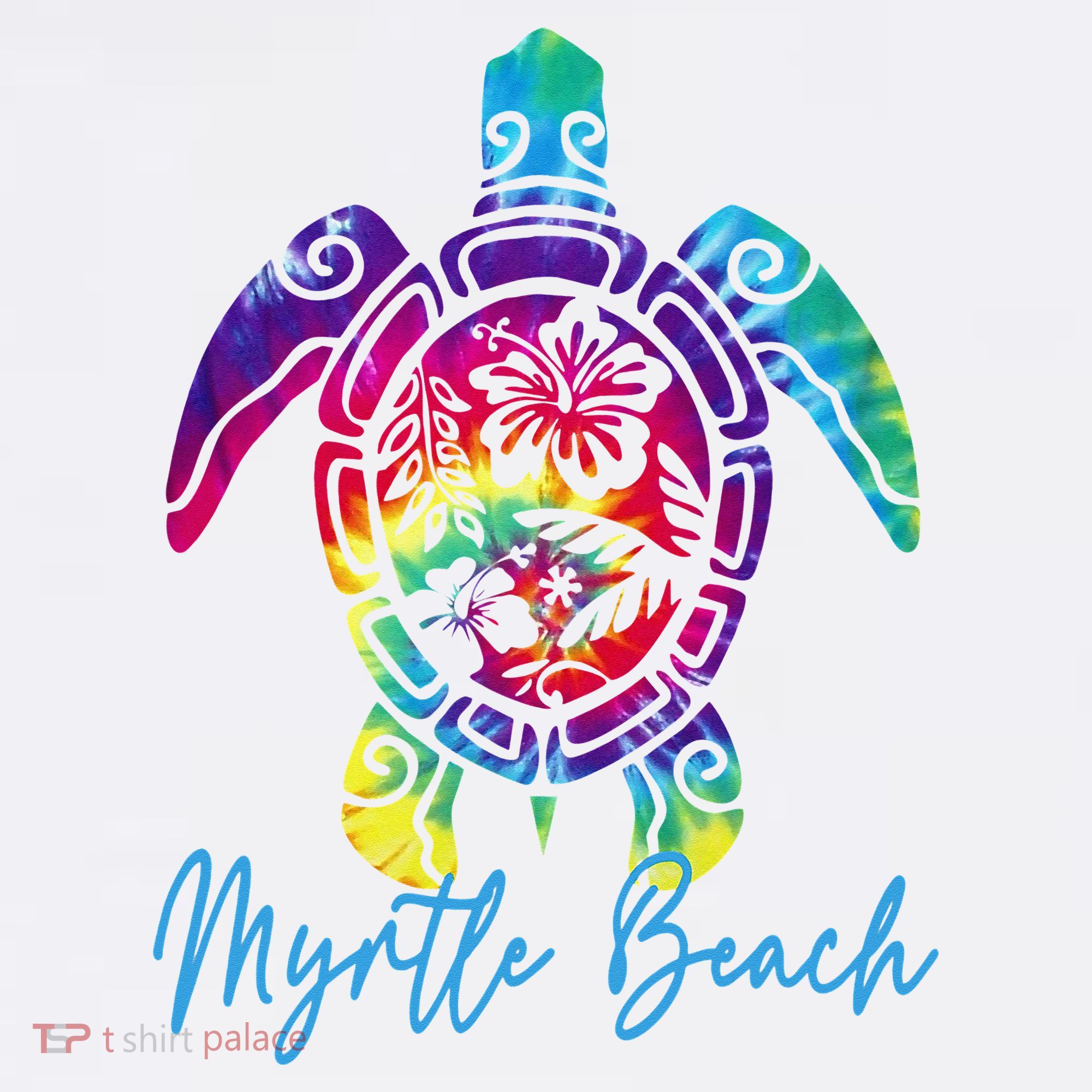 Myrtle Beach Tie Dye Sea Turtle Matching Family Vacation T-Shirt