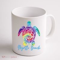 Myrtle Beach Tie Dye Sea Turtle Matching Family Vacation Coffee Mug thumb 1