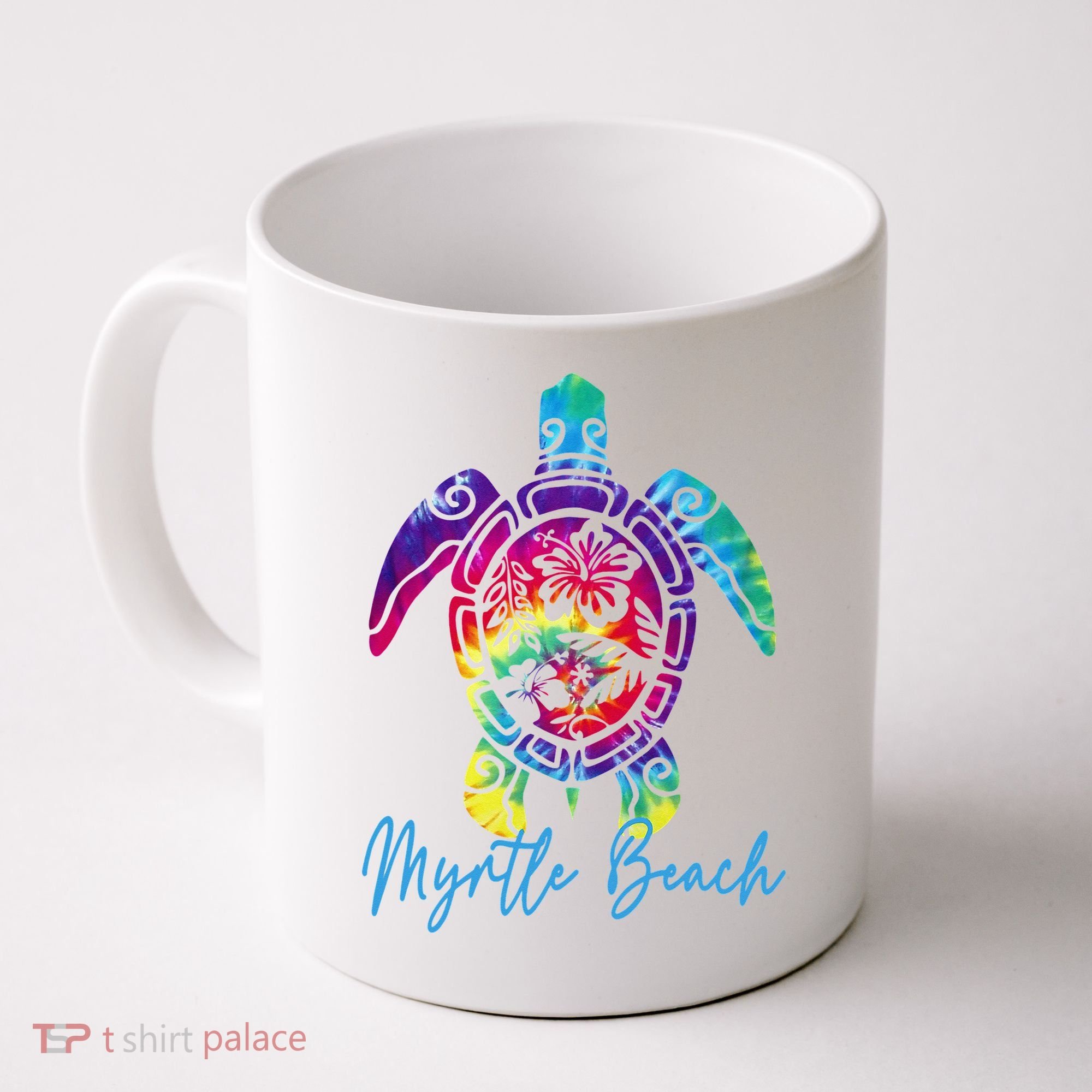 Myrtle Beach Tie Dye Sea Turtle Matching Family Vacation Coffee Mug