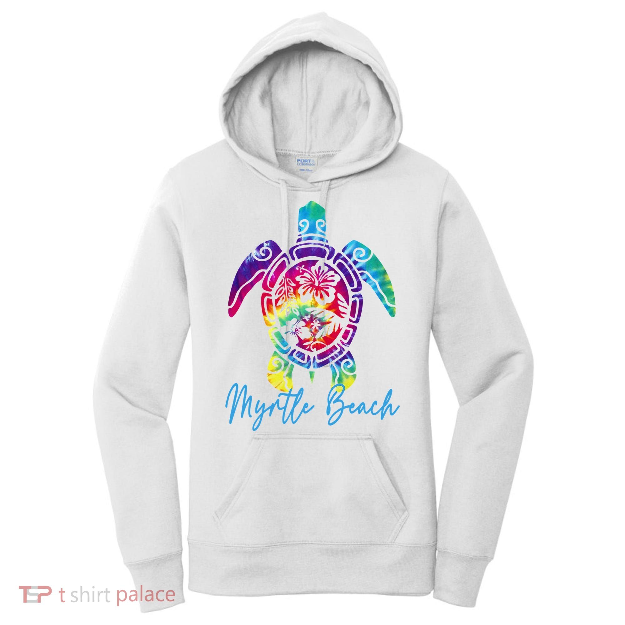 Myrtle Beach Tie Dye Sea Turtle Matching Family Vacation Women's Hoodie