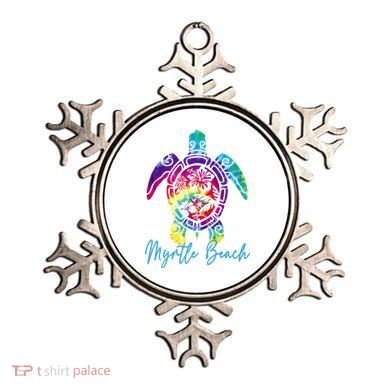 Myrtle Beach Tie Dye Sea Turtle Matching Family Vacation Ornament