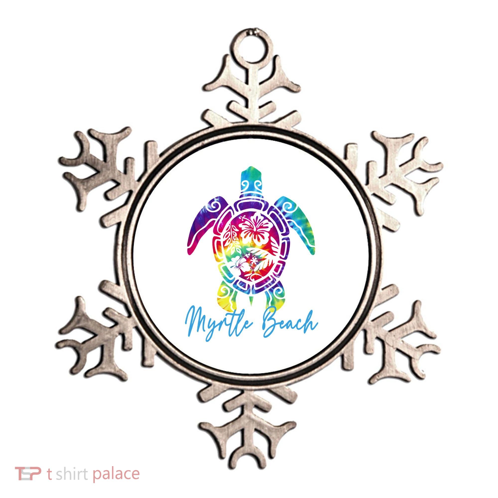 Myrtle Beach Tie Dye Sea Turtle Matching Family Vacation Ornament