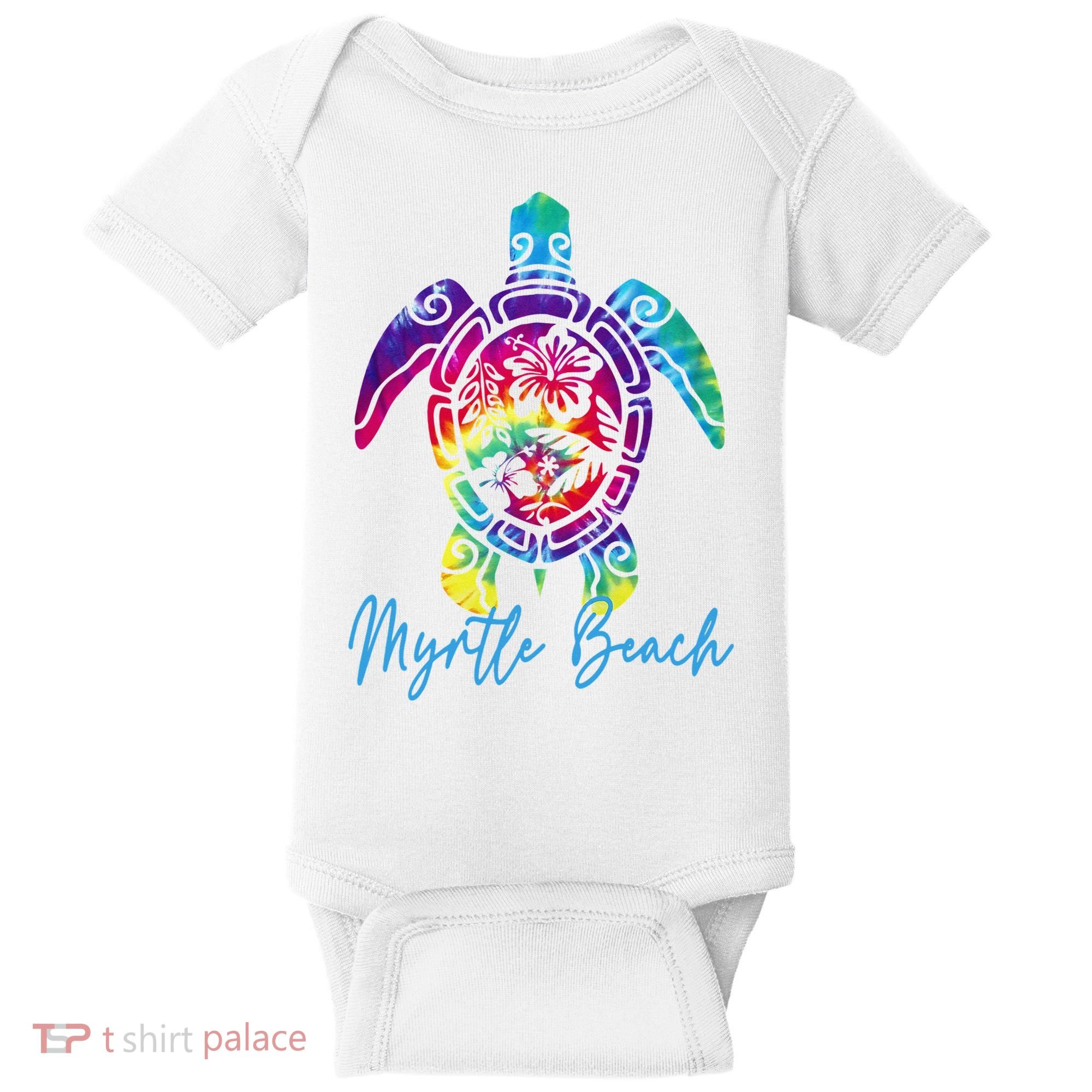 Myrtle Beach Tie Dye Sea Turtle Matching Family Vacation Baby Bodysuit