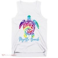 Myrtle Beach Tie Dye Sea Turtle Matching Family Vacation Tank Top thumb 0