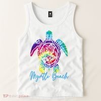 Myrtle Beach Tie Dye Sea Turtle Matching Family Vacation Tank Top thumb 2