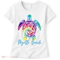 Myrtle Beach Tie Dye Sea Turtle Matching Family Vacation Women's T-Shirt thumb 0