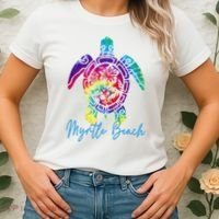 Myrtle Beach Tie Dye Sea Turtle Matching Family Vacation Women's T-Shirt thumb 2