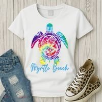 Myrtle Beach Tie Dye Sea Turtle Matching Family Vacation Women's T-Shirt thumb 3