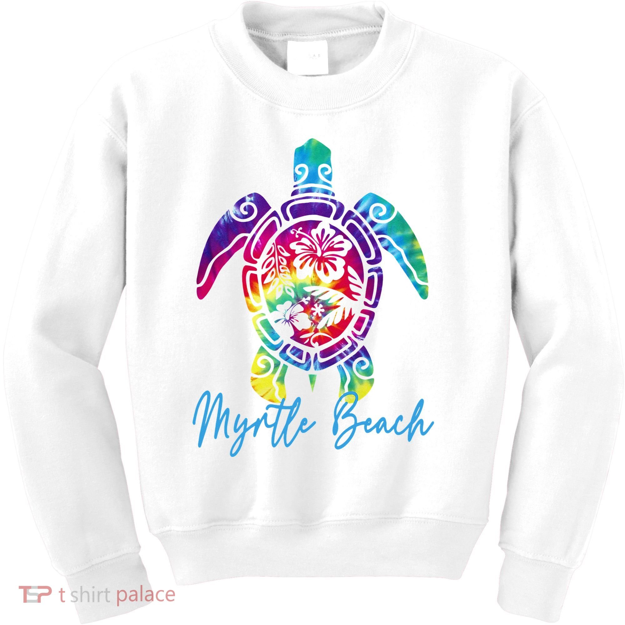 Myrtle Beach Tie Dye Sea Turtle Matching Family Vacation Kids Sweatshirt