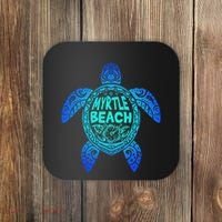Myrtle Beach Tribal Sea Turtle South Carolina Vacation 2025 Coaster thumb 0