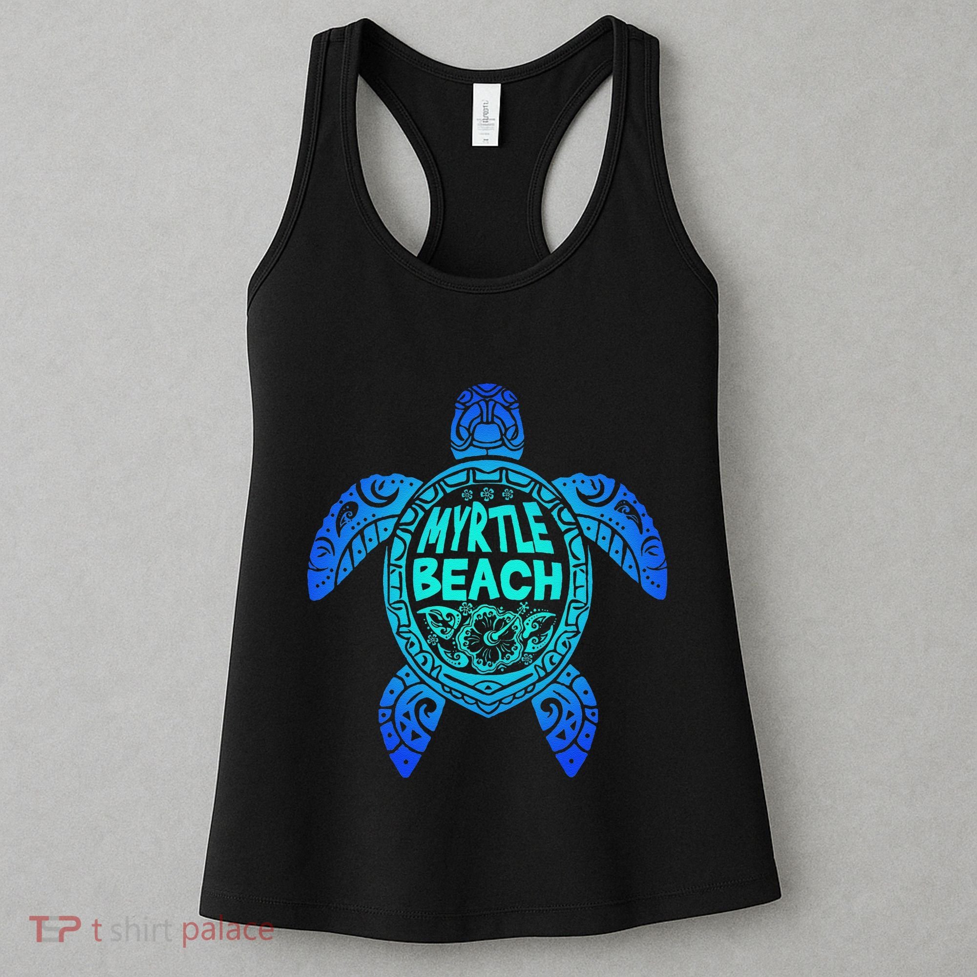 Myrtle Beach Tribal Sea Turtle South Carolina Vacation 2025 Women's Tank Top