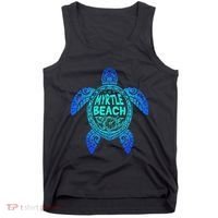 Myrtle Beach Tribal Sea Turtle South Carolina Vacation 2025 Tank Top thumb 0