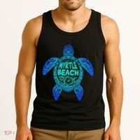 Myrtle Beach Tribal Sea Turtle South Carolina Vacation 2025 Tank Top thumb 3