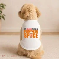 My Blood Type Is Pumpkin Spice Funny Fall Doggie Tank thumb 2