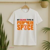 My Blood Type Is Pumpkin Spice Funny Fall T-Shirt thumb 2