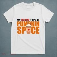 My Blood Type Is Pumpkin Spice Funny Fall T-Shirt thumb 5