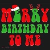 Merry Birthday To Me Funny Born On Christmas Day Doggie Tank thumb 4
