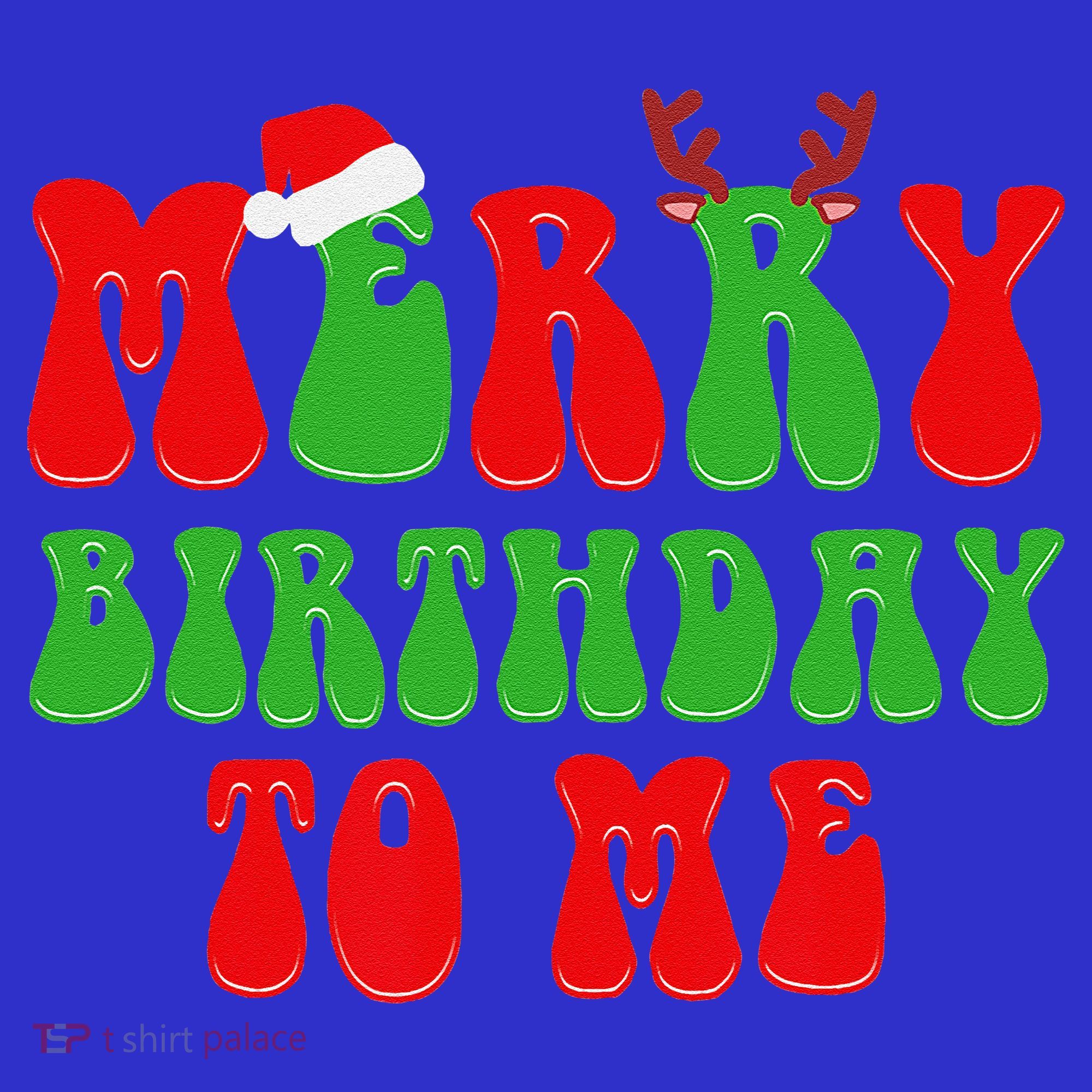 Merry Birthday To Me Funny Born On Christmas Day Apron