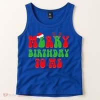 Merry Birthday To Me Funny Born On Christmas Day Tank Top thumb 2