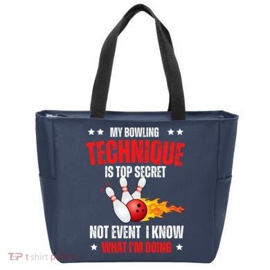 My Bowling Technique Is Top Secret Cool Bowling Design wo Tote Bag