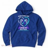 Miss Brother Teal Purple Suicide Awareness Prevention Heart Cool Gift Hoodie thumb 0