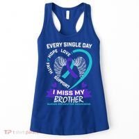 Miss Brother Teal Purple Suicide Awareness Prevention Heart Cool Gift Women's Tank Top thumb 0